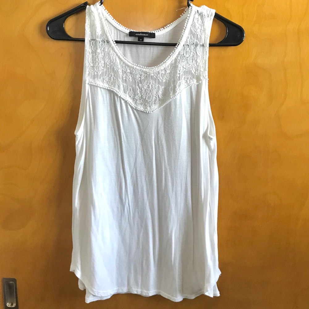 White & Lace Dressy Tank